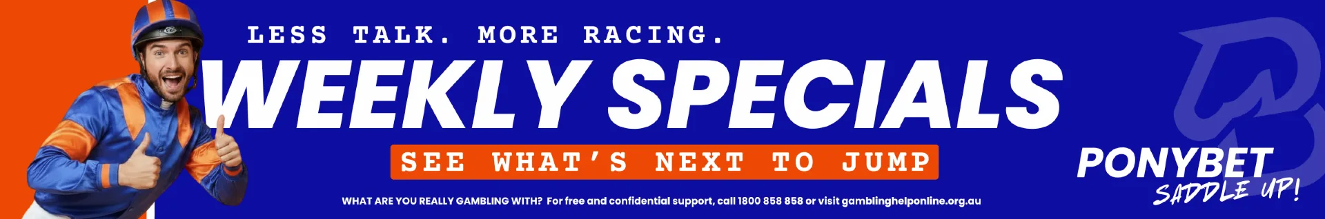 PonyBet Weekly Specials — see what's next to jump